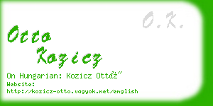 otto kozicz business card